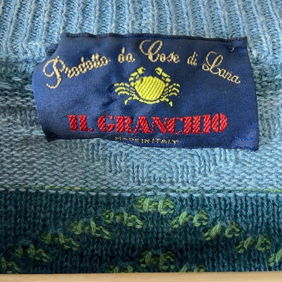 Vintage IL Granchio 90s Jumper Abstract Pattern Large - Picture 5 of 9